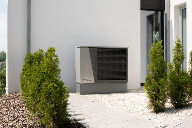 Vaillant aroTHERM plus outdoor unit installed on a UK property